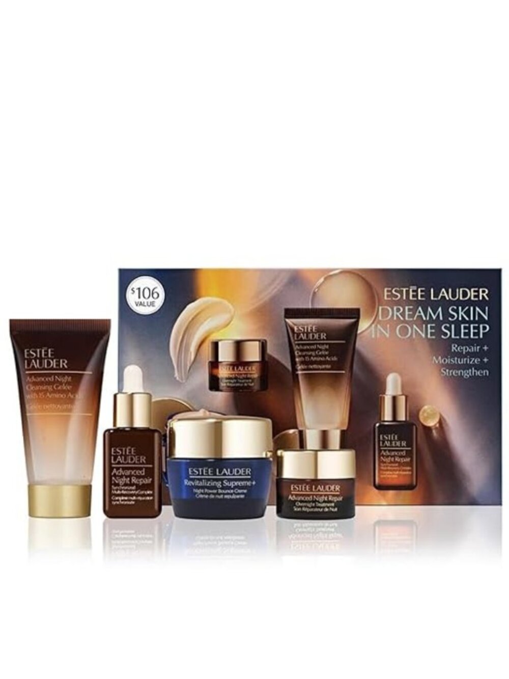 Estée Lauder 4 Piece Repair Hydrate Skincare Set Cleanser Serum Moisturizer Kit